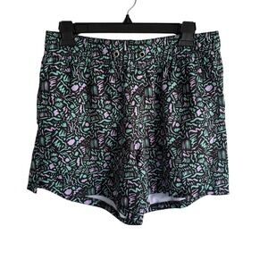 ALPHA FORWARD AFWD Black Multi Color Mens‎ Swimming Trunks, L